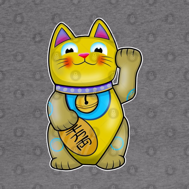 Cute Maneki Neko Lucky Cat by Space Truck